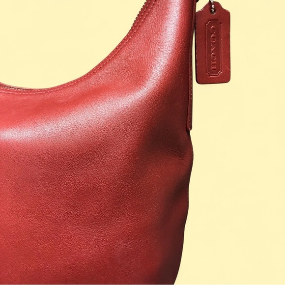 Coach Vintage Red Leather Duffle Sac Bucket Bag - Picture 4 of 13